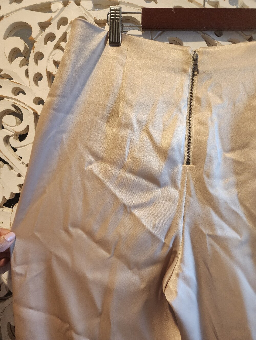 ALICE + OLIVIA JESSIE SLIM SATIN PANTS WOMENS SIZE 8 - Picture 8 of 16